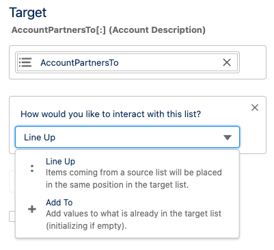 Target of a transform mapping to a list or sobject